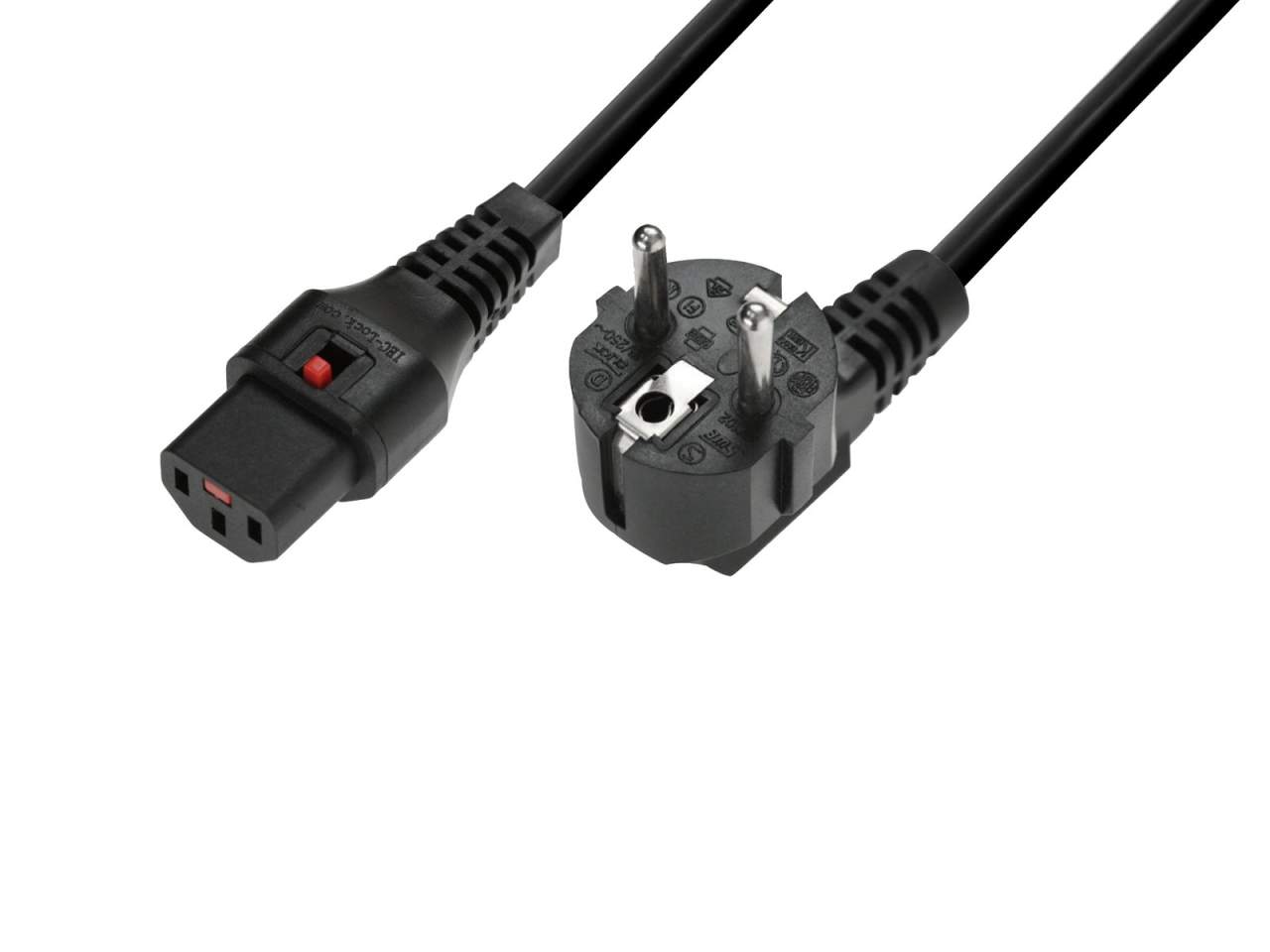 IEC LOCK Kaltger?te Netzkabel verriegelbar 3x1,0 3m sw IEC LOCK Kaltger?te Netzkabel verriegelbar 3x1,0 3m sw