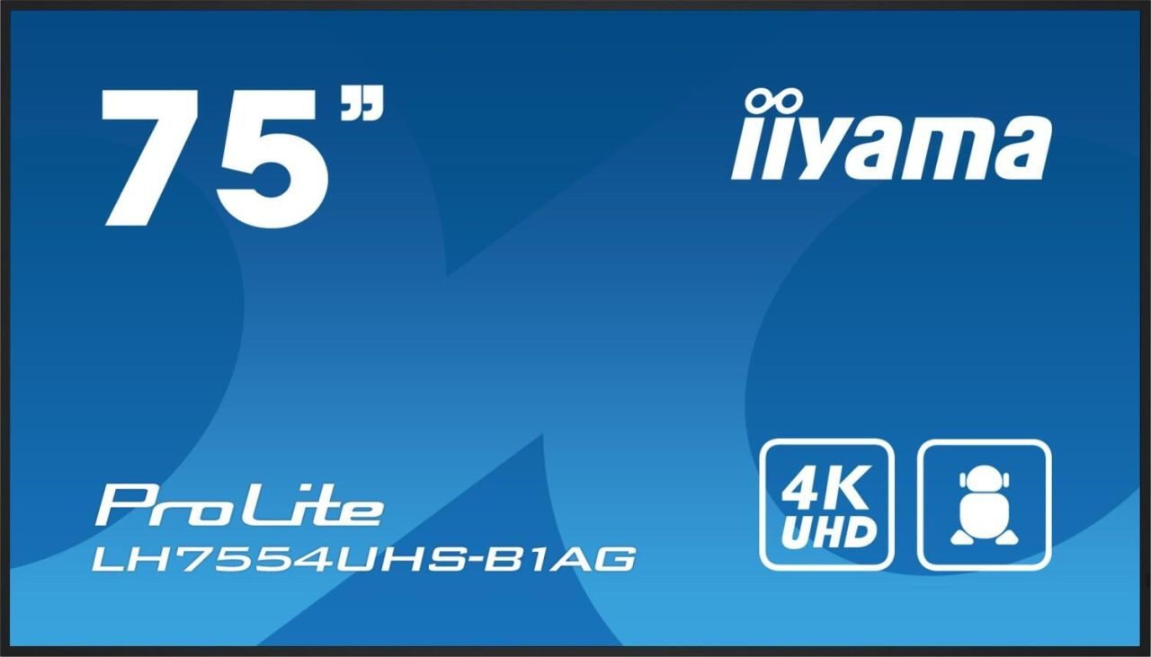 Iiyama ProLite LH7554UHS-B1AG Signage Display 189,3 cm (74,5 Zoll)