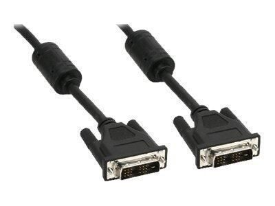 InLine DVI-D Kabel 3m, digital 18+1 Stecker / Stecker, Single Link, 2 Ferrite, schwarz