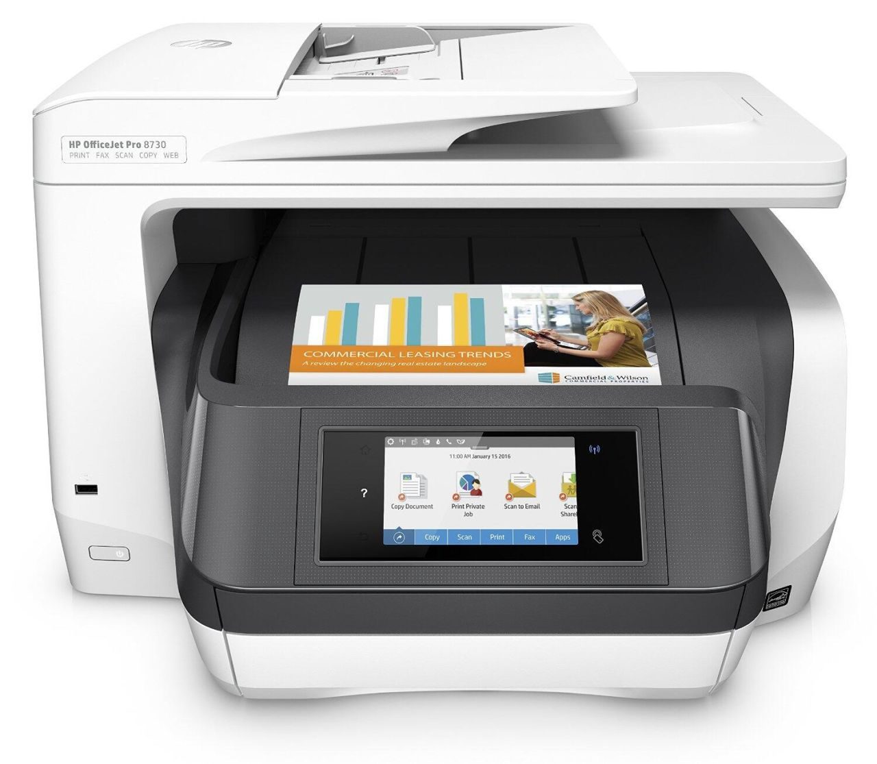 Inklusive 3 Jahre Herstellergarantie HP OfficeJet Pro 8730 Tintenstrahl-Multifunktionsgerät D9L20A