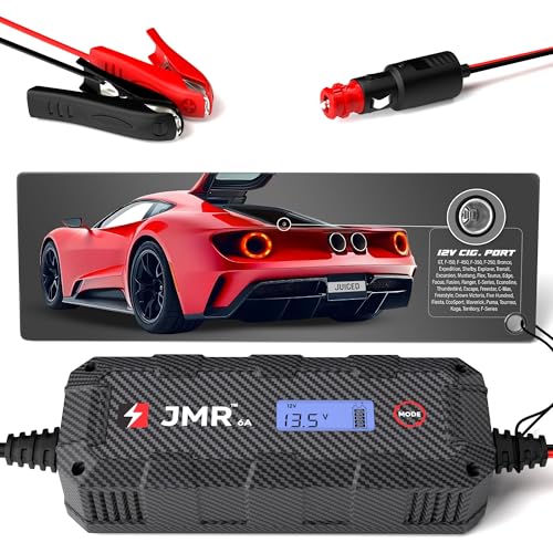 JMR Batterieladegerät für Ford GT F-150 F-450 F-350 F-250 Bronco Expedition Shelby Explorer Transit Excursion Alle Modelle Autobatterie Ladegerät Akkuladegerät Erhaltungsgerät (Kein Lithium-Modus) von Juice My Ride