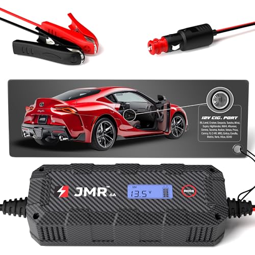 JMR Batterieladegerät für Toyota 86 Land Cruiser Sequoia Tundra Mirai Supra Highlander RAV4 4Runner Sienna Tacoma Alle Modelle Autobatterie Ladegerät Akkuladegerät Erhaltungsgerät (Kein Lithium-Modus) von Juice My Ride