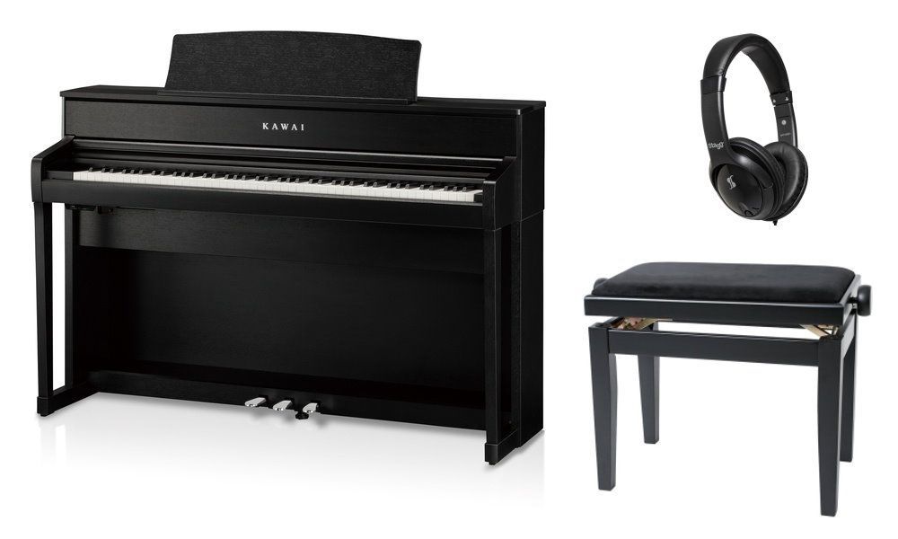 KAWAI CA-701B Set E-Piano schwarz matt + Klavierbank u. Kopfhörer KAWAI CA-701B Set E-Piano schwarz matt + Klavierbank u. Kopfhörer