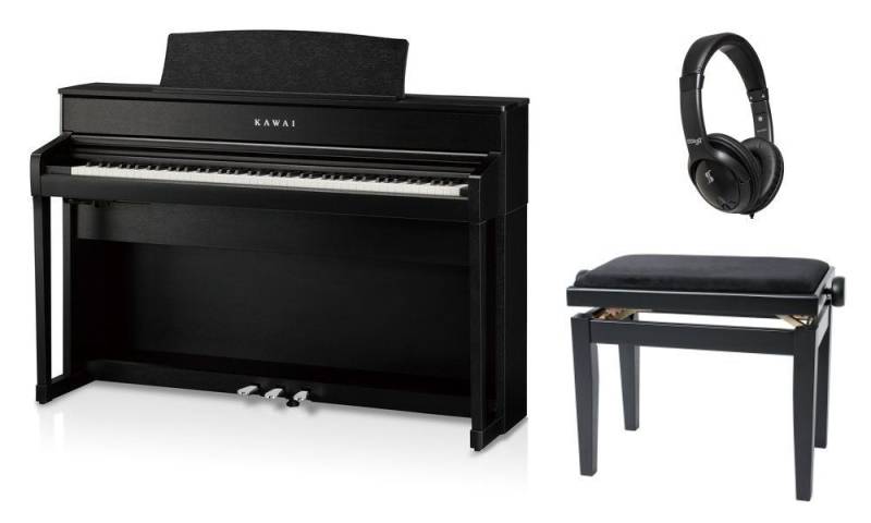 KAWAI CA-701B Set E-Piano schwarz matt + Klavierbank u. Kopfhörer