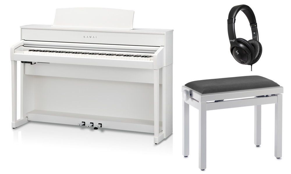 KAWAI CA-701W Set E-Piano weiß matt + Klavierbank u. Kopfhörer KAWAI CA-701W Set E-Piano weiß matt + Klavierbank u. Kopfhörer