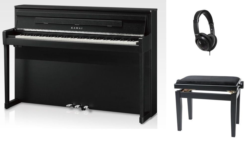 KAWAI CA-901B Set E-Piano schwarz matt + Klavierbank u. Kopfhörer