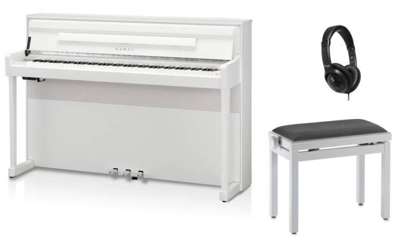 KAWAI CA-901W Set E-Piano weiß matt + Klavierbank u. Kopfhörer