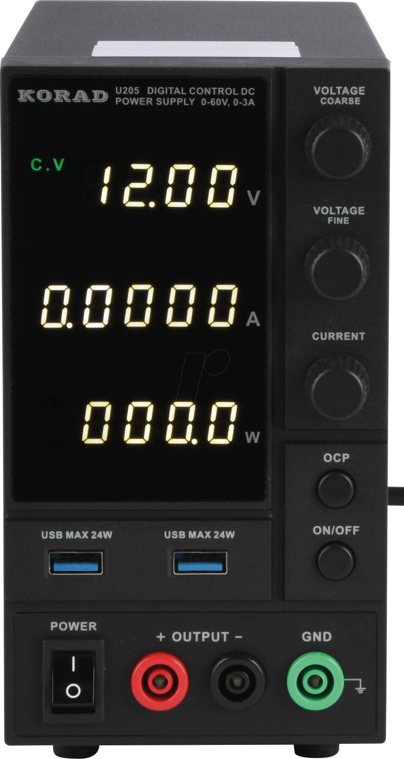 KORAD U205 - Labornetzgerät, 0 - 60 V, 0 - 3 A, 180 W, stabilisiert von KORAD