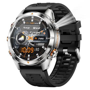 KT80 Sport-Smartwatch - 3ATM wasserdicht, Bluetooth-Anruf, 1.46 HD-Touchscreen, integrierte Taschenlampe - Silber KT80 Sport-Smartwatch - 3ATM wasserdicht, Bluetooth-Anruf, 1.46 HD-Touchscreen, integrierte Taschenlampe - Silber