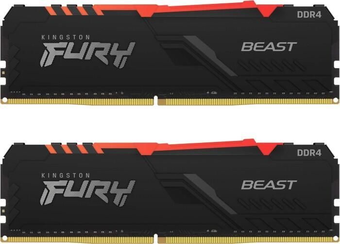 Kingston FURY Beast RGB DIMM Kit 16GB, DDR4-3200, CL16-18-18