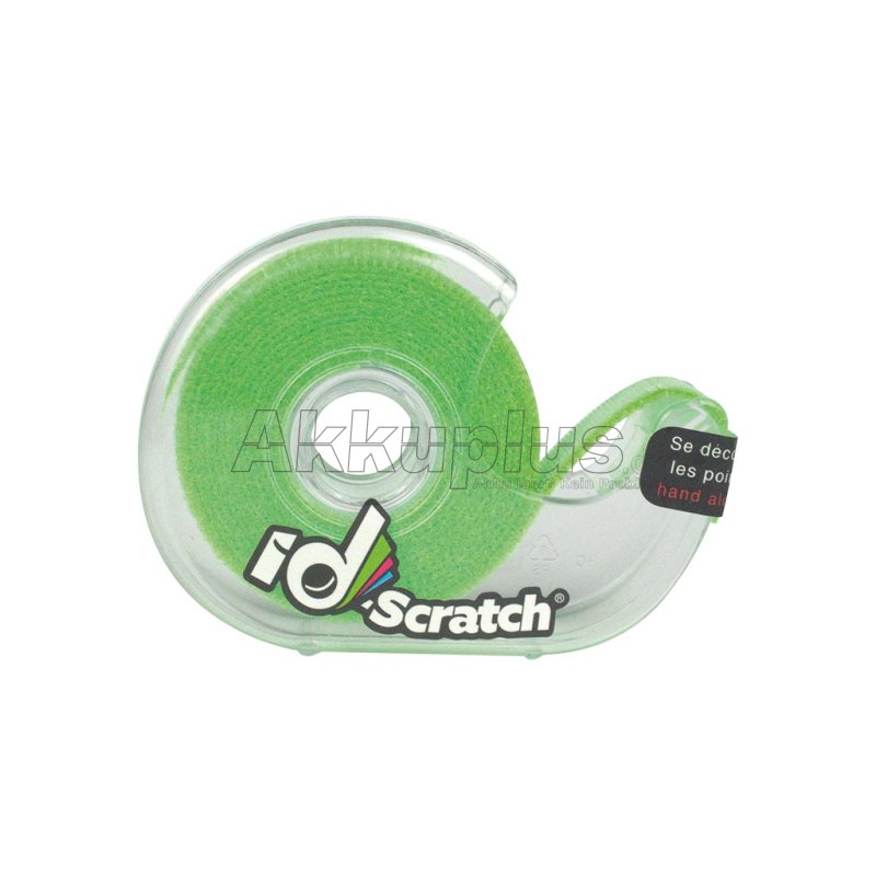 Klettband - Rolle 2m x 2cm - Farbe fluo grün