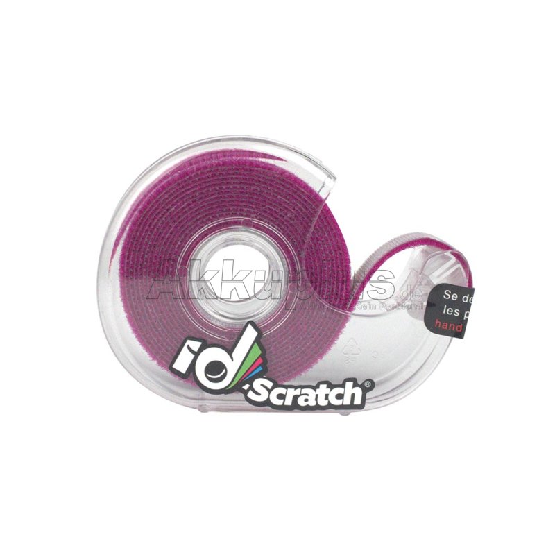 Klettband - Rolle 2m x 2cm - violett-rote Farbe