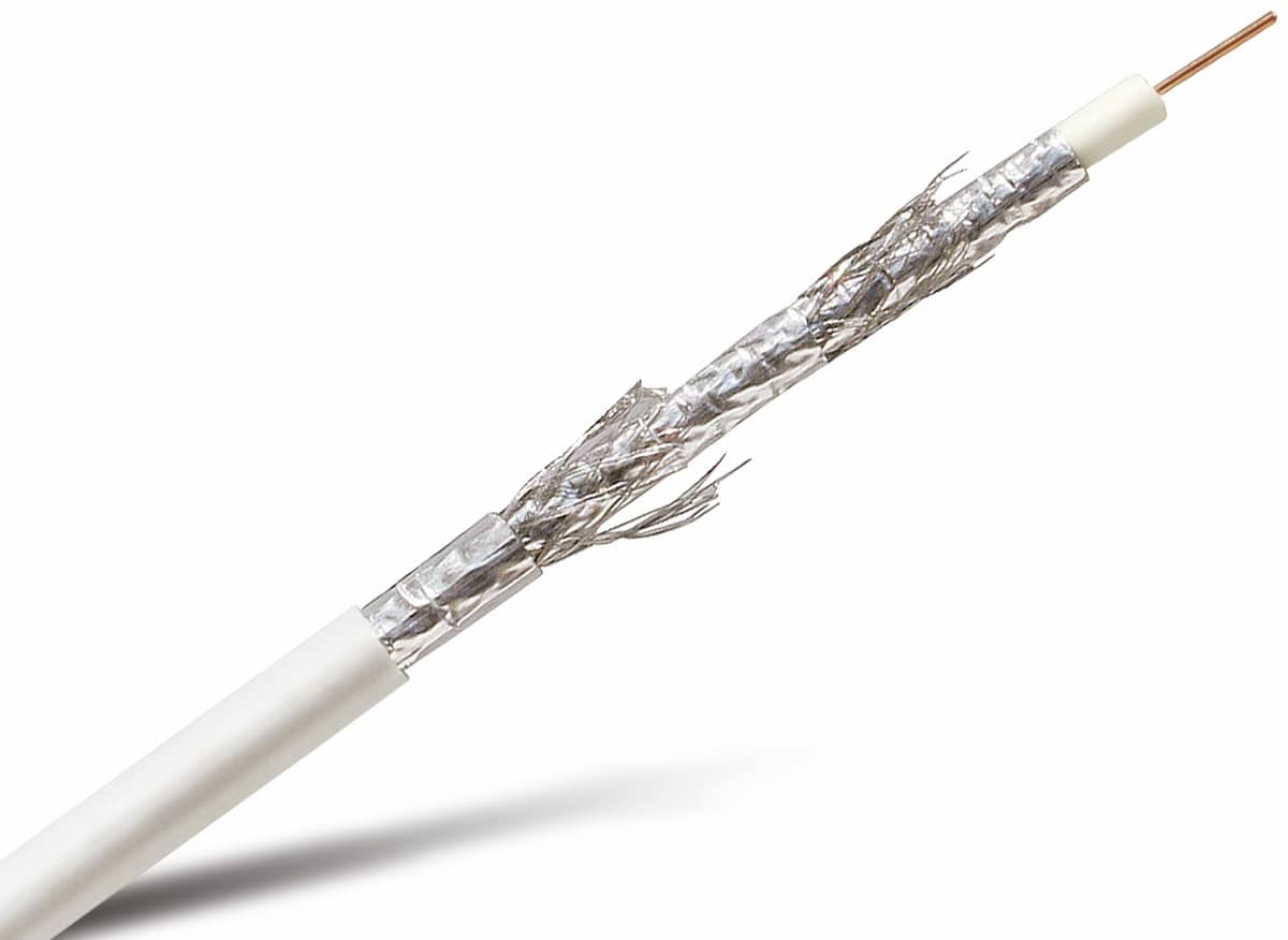 S-IMPULS Koaxialkabel, 100 m, weiß, 8 mm, CCS, 125 dB S-IMPULS Koaxialkabel, 100 m, weiß, 8 mm, CCS, 125 dB von S-IMPULS