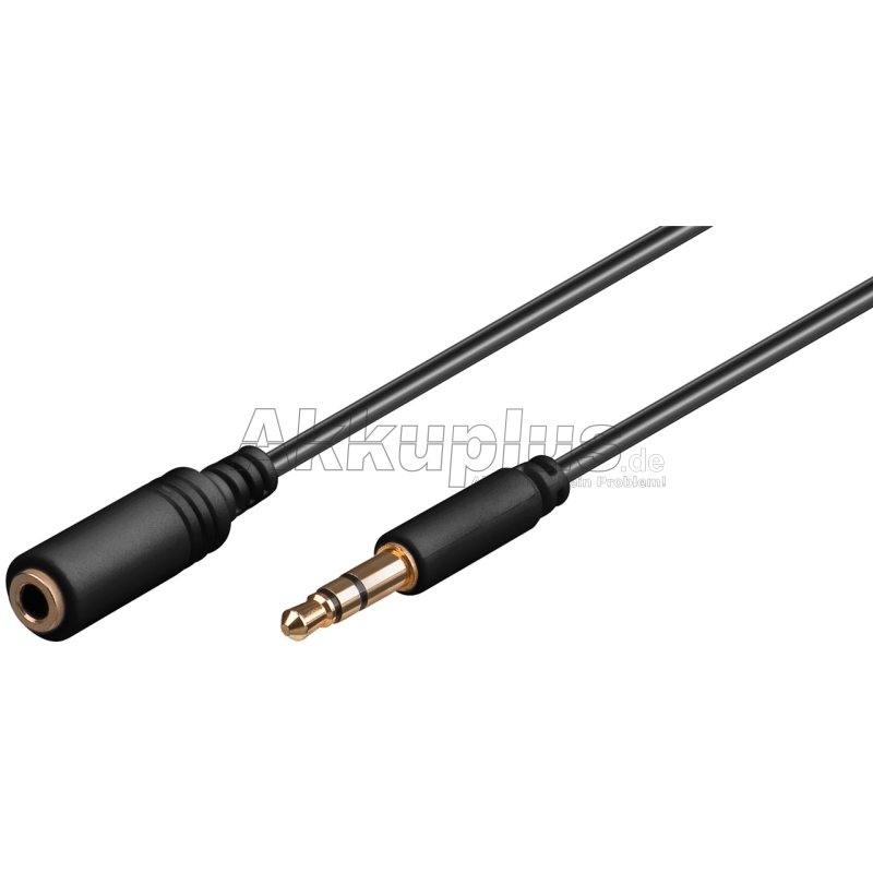 Kopfhörer- und Audio- Verlängerungskabel AUX, 3,5 mm 3-pol, slim