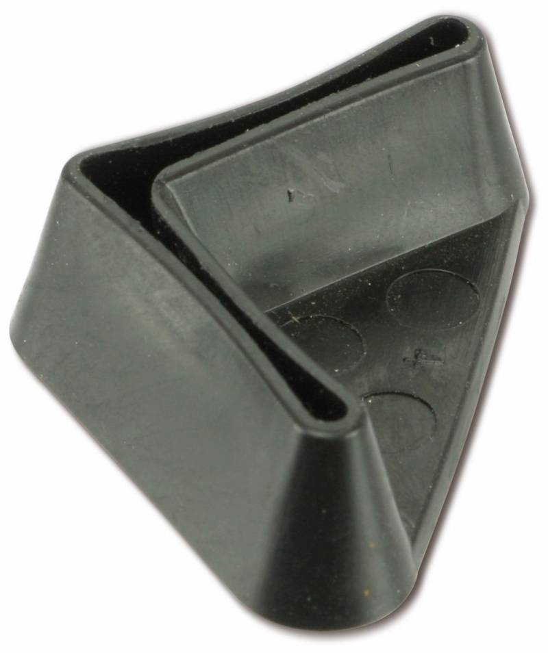 Kunststoff-Fuß für Winkelprofil, 25x25 mm, schwarz
