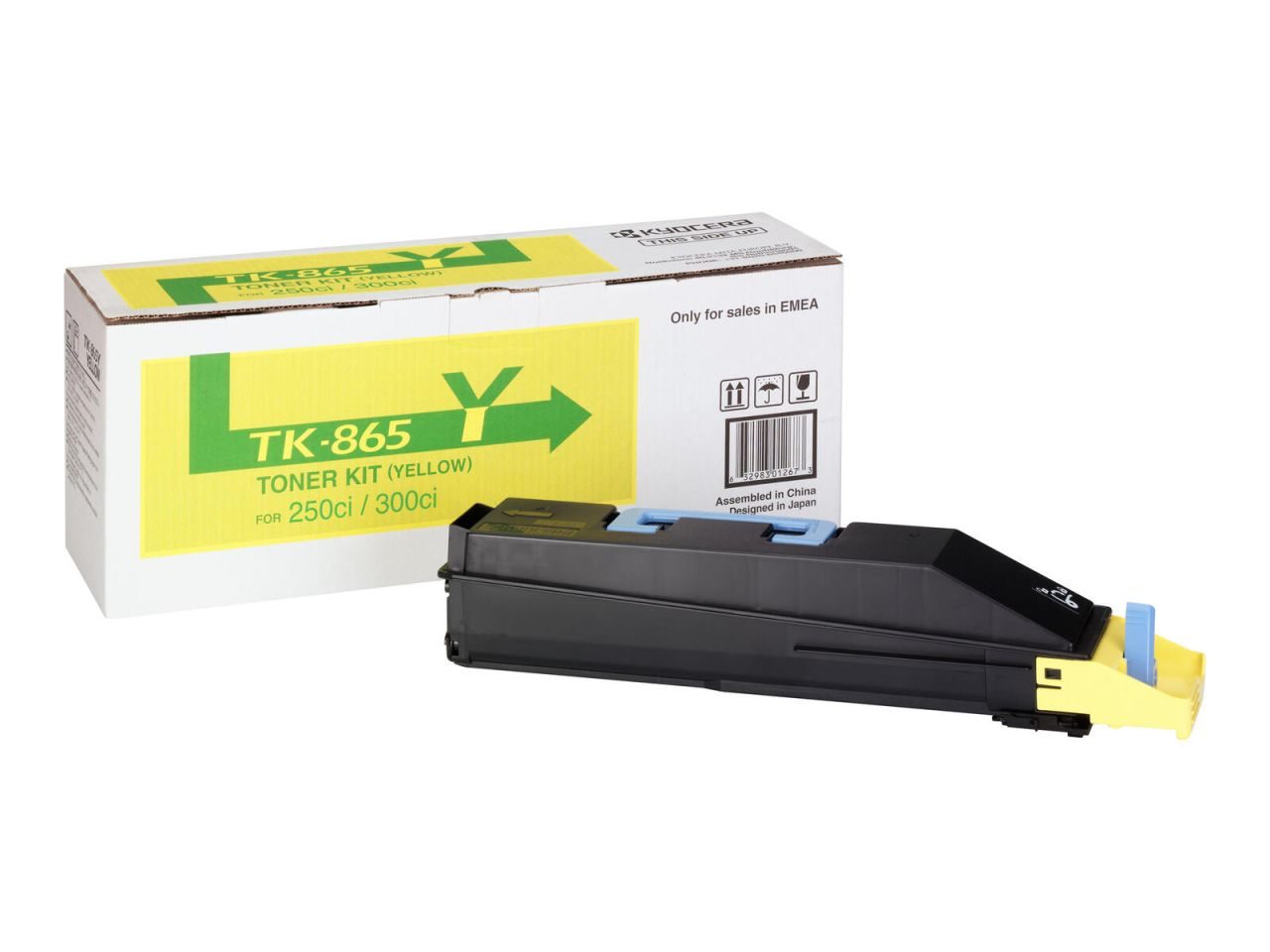 Kyocera Original TK-865Y Toner gelb 12.000 Seiten (1T02JZAEU0) für TASKalfa 250ci, 300ci