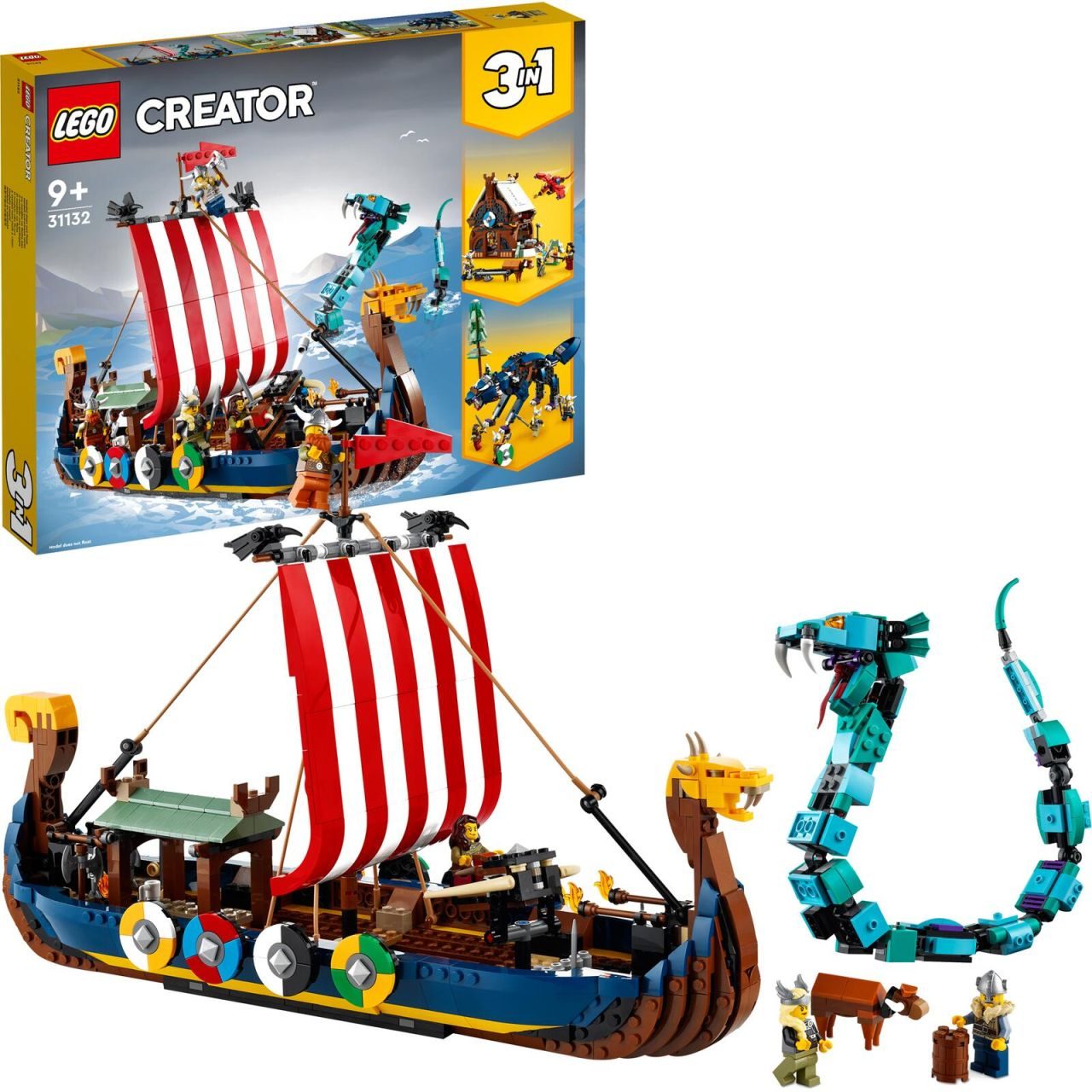 LEGO® Creator Wikingerschiff mit Midgardschlange 31132