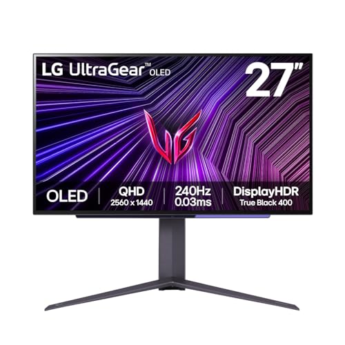LG 27GS95QE-B Monitor PC 67,3 cm [26.5] 2560 x 1440 Pixel Quad HD OLED Nero (OLED 27IN 2560 X 1440 0.03MS - 16:09 1500000:1 HDMI 2.1 X2) von LG