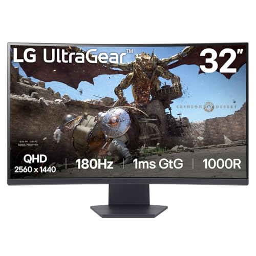 LG 32GS60QC-B Monitor PC 80 cm [31.5] 2560 x 1440 Pixel Quad HD LCD Nero (VA 32IN 2560 X 1440 16:09 1M - HDMI X2 DISPLAYPORT HEADPHONE) von LG