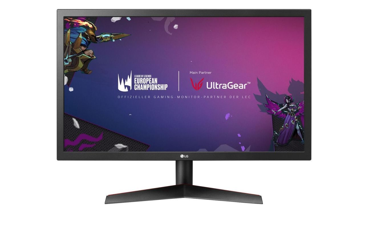 LG Gaming Monitor 24GL600F-B LED-Display 59,94 cm (23,6") schwarz/rot