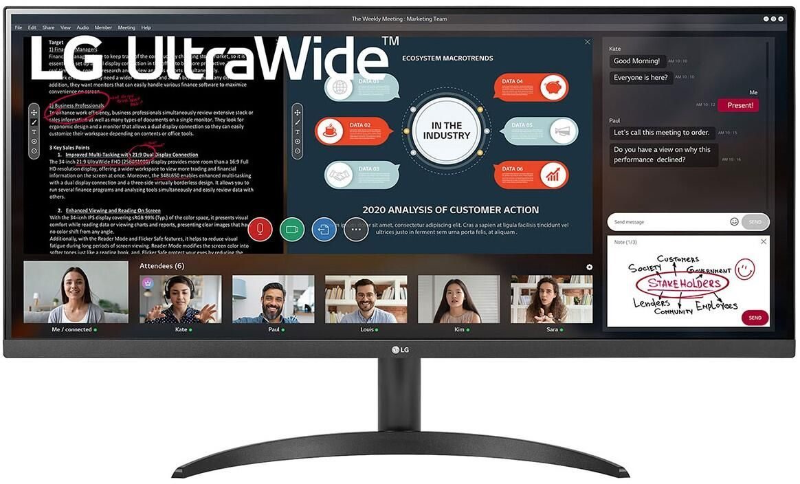 LG UltraWide Monitor 34WP500-B 86,7 cm (34 Zoll)