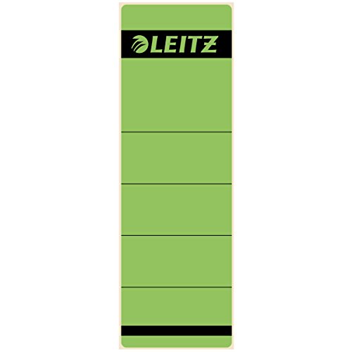 Leitz 1642 Rückenschilder für Standard-Ordner, selbstklebend, kurz, breit (100er Vorteilspack, grün)