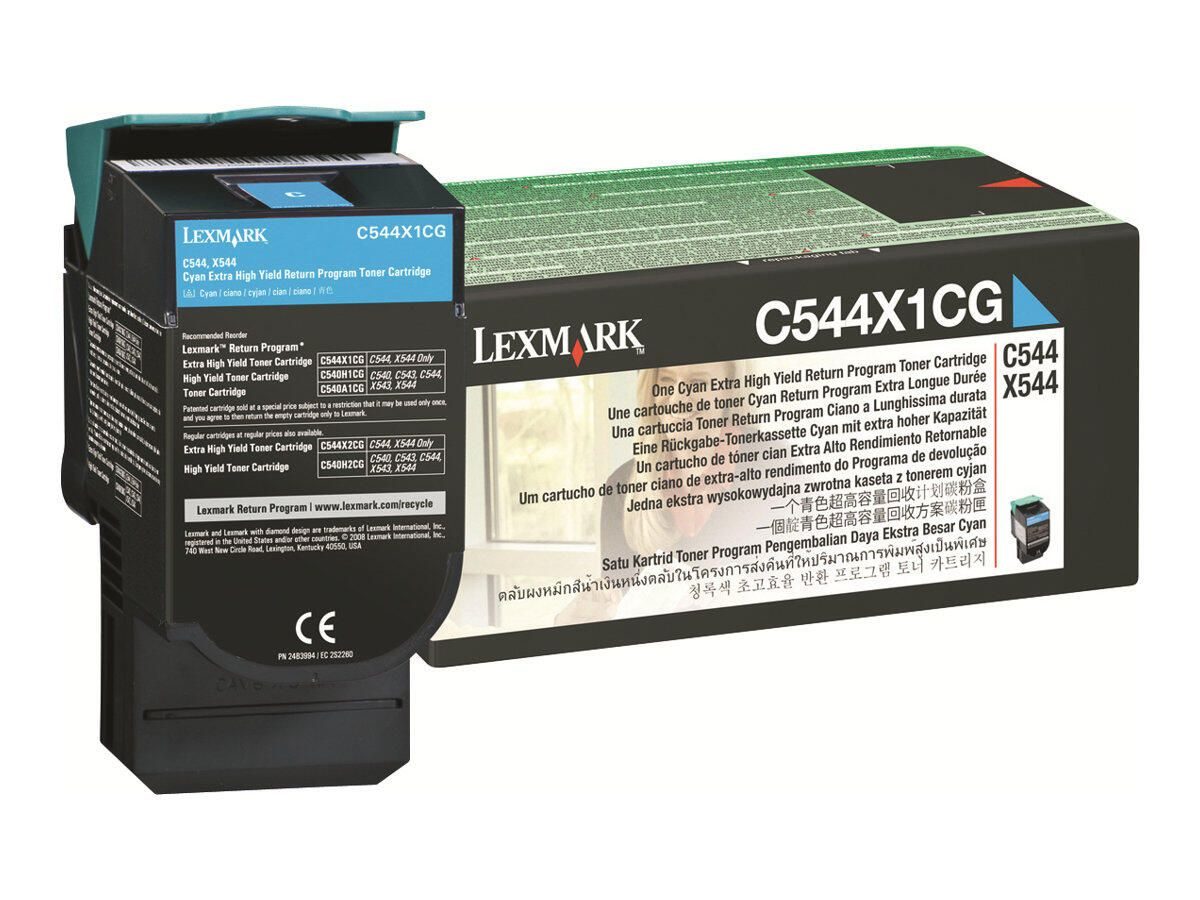 Lexmark Original Toner cyan 4.000 Seiten (C544X1CG) für C544dn/dtw/dw/n, C546dtn, X544dn/dtn/n/dw, X546dtn, X548de/dte