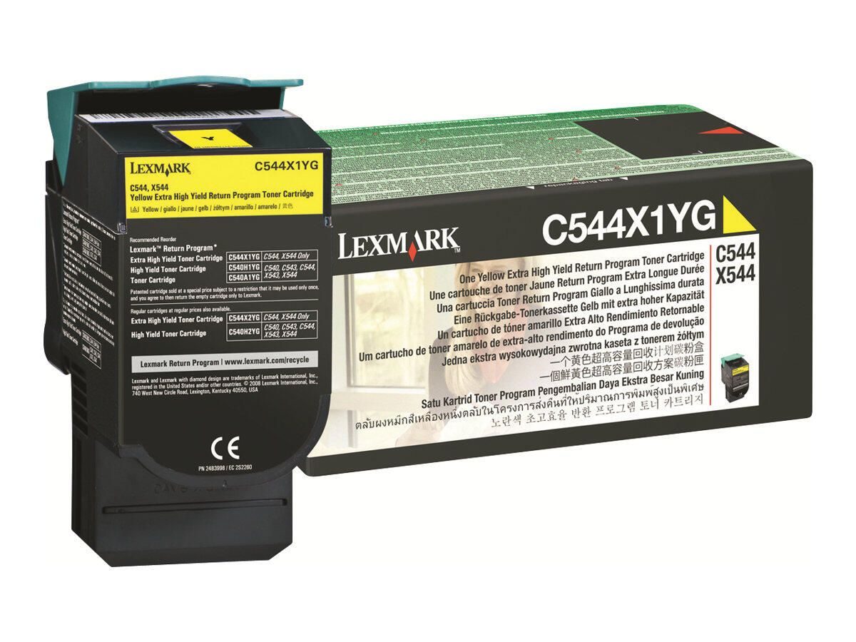 Lexmark Original Toner gelb 4.000 Seiten (C544X1YG) für C544dn/dtn/dw/n, C546dtn, X544dn/dtn/dw/n, X546dtn, X548de/dte