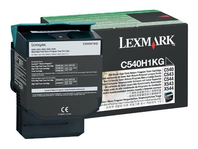 Lexmark Original Toner schwarz 2.500 Seiten (C540H1KG) für C540n, C543dn, C544dn/dtn/dw, C546dtn, X543dn
