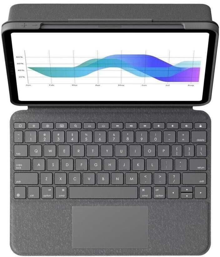 Logitech Folio Touch Tastatur und Foliohülle mit Trackpad grafit