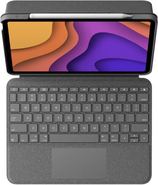 Logitech Folio Touch Tastatur und Foliohülle mit Trackpad oxford grey