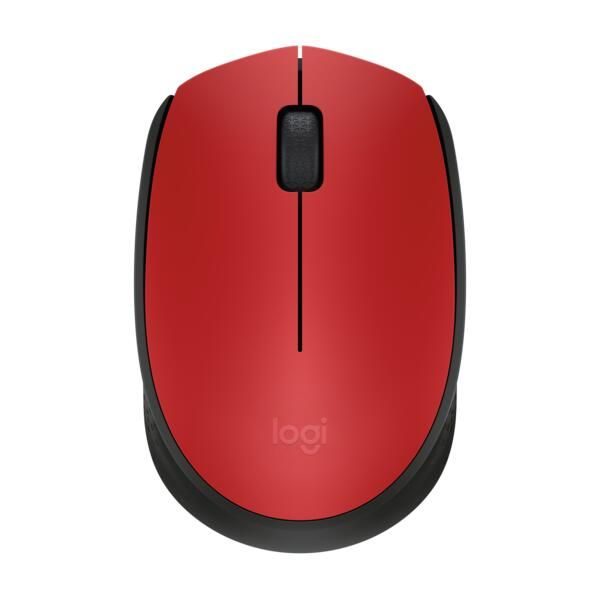 Logitech M171 Maus (kabellos, rot)