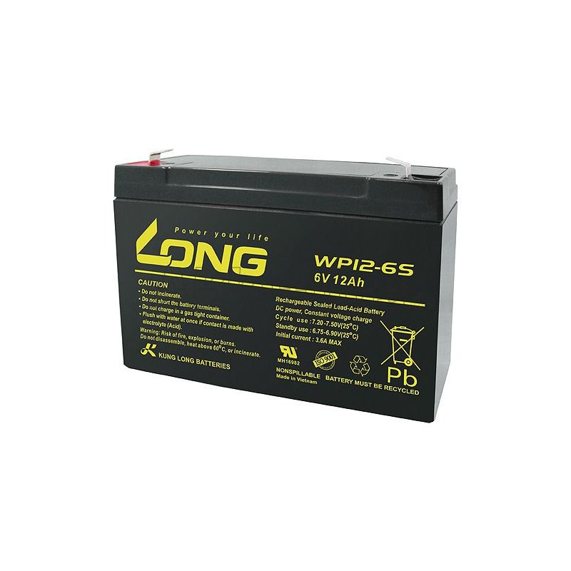 Long - WP12-6S - 6 Volt 12000mAh Pb