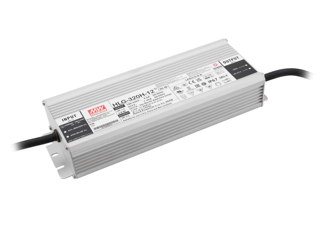 MEANWELL LED-Netzteil 264W / 12V IP67 MEANWELL LED-Netzteil 264W / 12V IP67