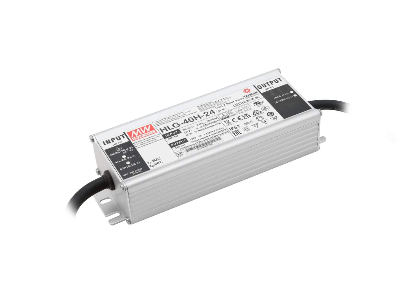 MEANWELL LED-Netzteil 40W / 24V IP67