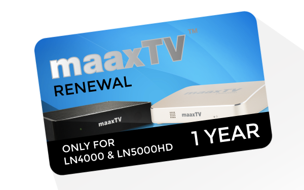 MaaxTV Verlängerung für MaaxTV LN4000 / LN5000HD / LN6000N - Arabic - Laufzeit 1 Jahr