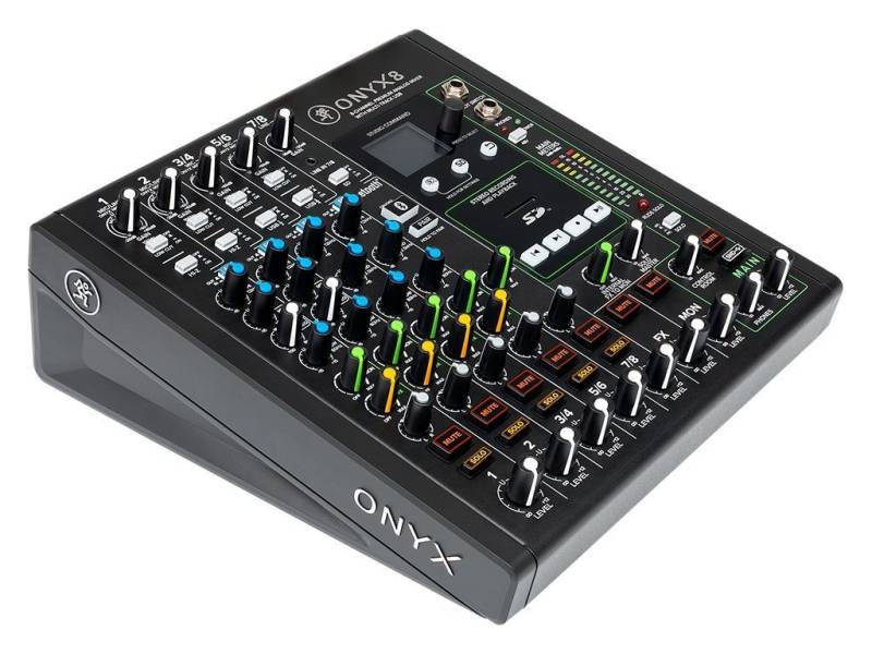 Mackie Onyx 8 Mischpult 8-Kanal Mixer mit Mehrspuraufnahme über USB