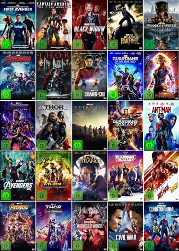 Marvel Studios 25er Mega Bundle - Thor 1-4 Doctor Strange 1+2 Guardians of the Galaxy 1-3 u.v.m. Inkl. ein Poster von Eternals [DVD-Set]