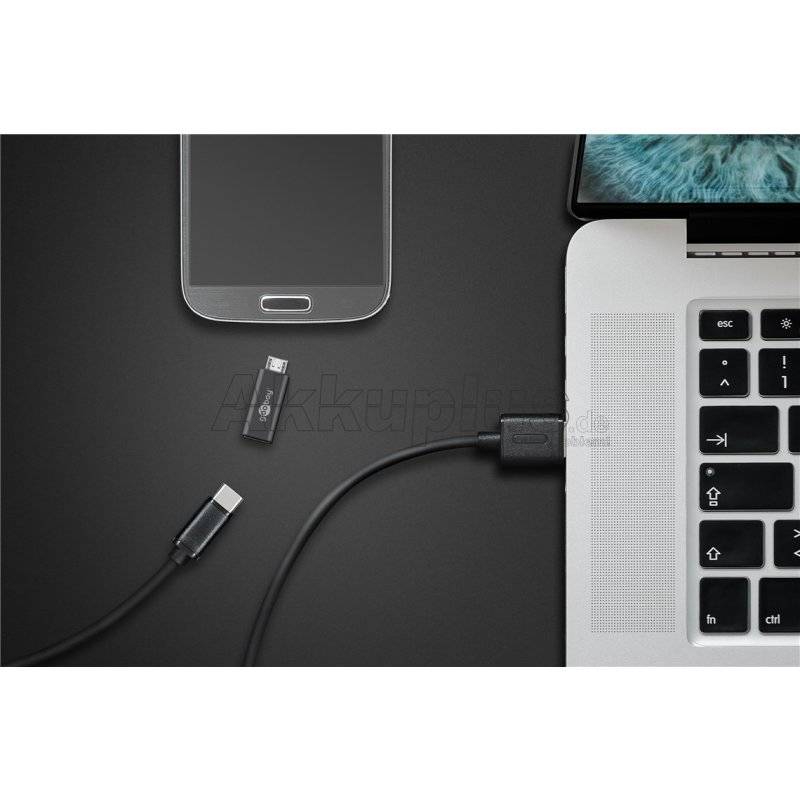 Micro-USB/USB-C™ OTG Hi-Speed-Adapter für den Anschluss von Ladekabeln