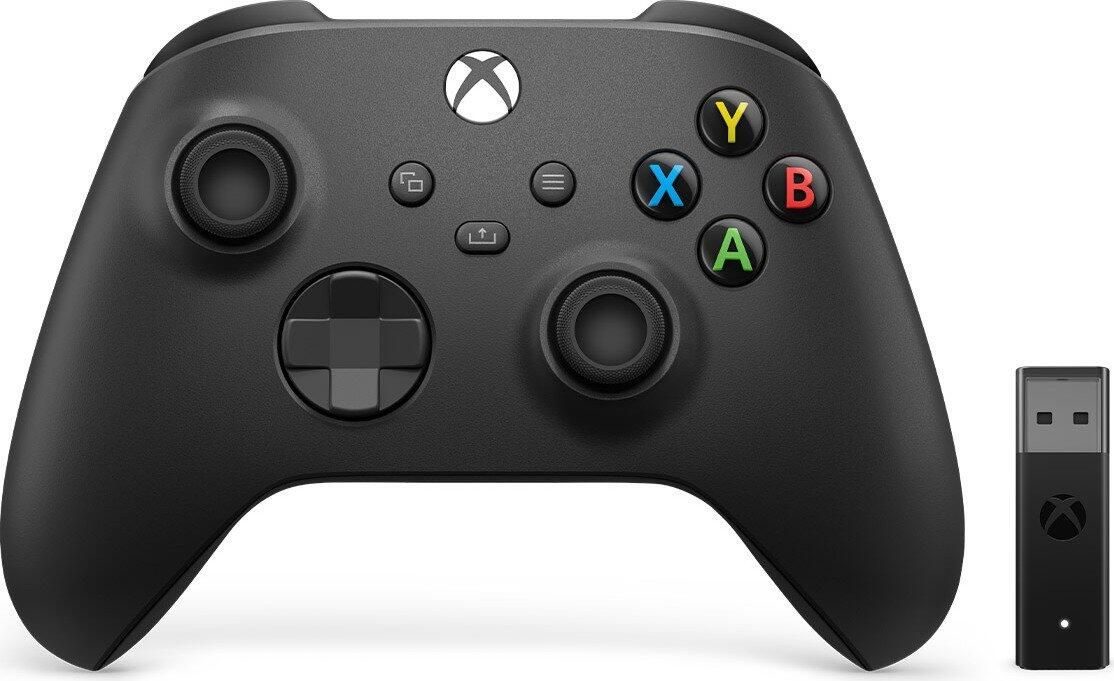 Microsoft Xbox Wireless Controller - carbon-black & Drahtlosadapter für Windows