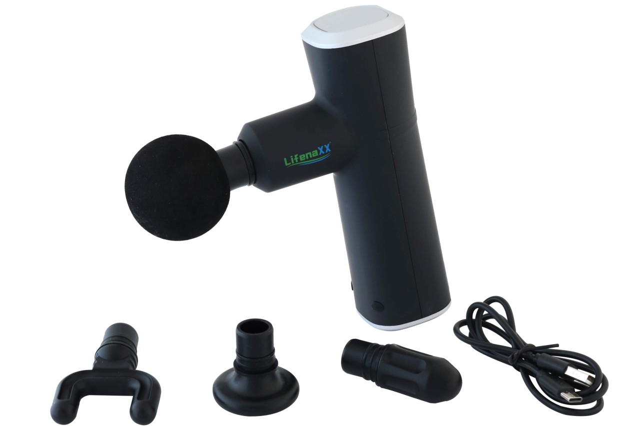 Mini Massagegerät Lifenaxx LX-025 Akku 4 Leistungsstufen 4 Aufsätze Mini Massagegerät Lifenaxx LX-025 Akku 4 Leistungsstufen 4 Aufsätze