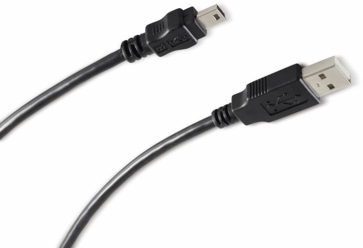 S-IMPULS Mini-USB Kabel, USB-A/USB-B Mini 5-pin, 5 m