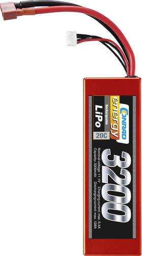 Modellbau-Akkupack (LiPo) 11.1V 3200 mAh Zellen-Zahl: 3 20 C Box Hardcase T-Buchse