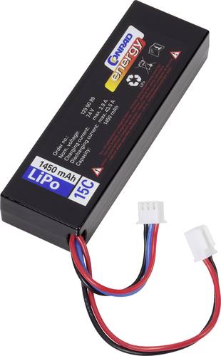 Modellbau-Akkupack (LiPo) 7.4V 1450 mAh Zellen-Zahl: 2 15 C Box Hardcase Micro-Car-Buchse