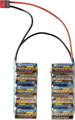 Modellbau-Akkupack (NiMh) 12V 2400 mAh Zellen-Zahl: 10 Side-by-Side T-Stecksystem