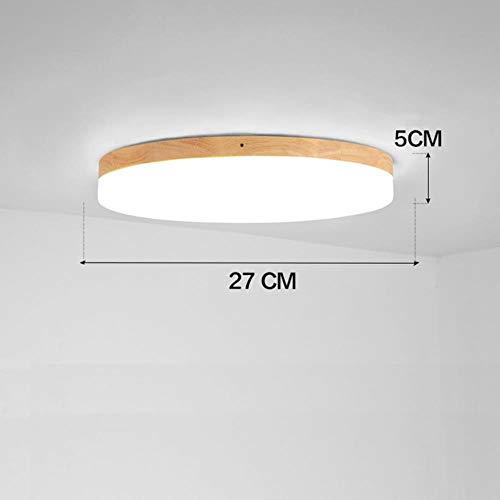 Moderne LED-Deckenleuchten für Wohnzimmer Schlafzimmer Home Decoration Innenbeleuchtung Fixture Kreative Design Runde Wood Art, 26cm, veränderbaren