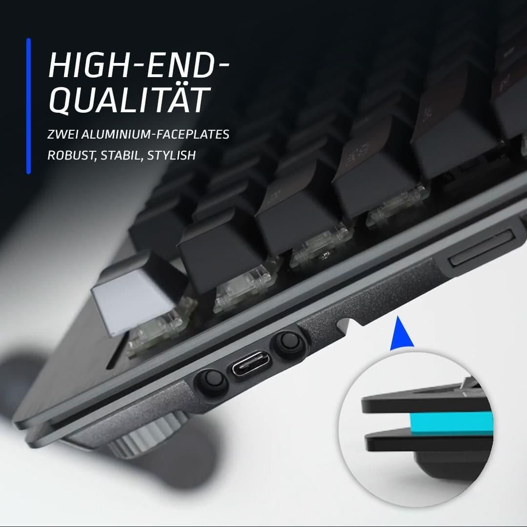 Mountain Everest Core Midnight Black - RGB Gaming Tastatur mit CHERRY MX Silent Switches
