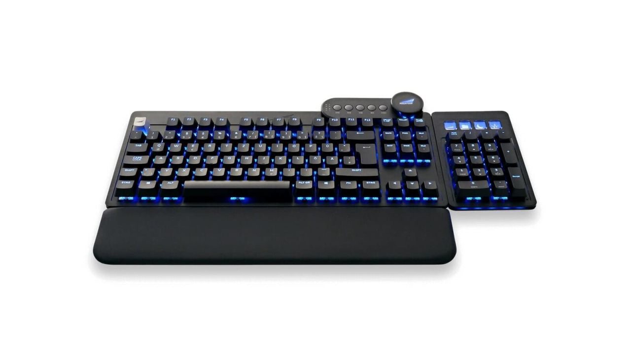 Mountain Everest Max Midnight Black - RGB Gaming Tastatur mit CHERRY MX Blue Switches