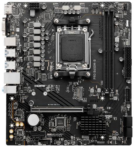 MSI PRO B650M-B Mainboard Sockel (PC) AMD AM5 Formfaktor (Details) Micro-ATX Mainboard-Chipsatz AMD� von MSI