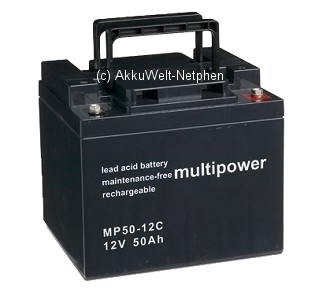 Multipower MP50-12C für E-Rollstuhl Bora SB44-48 12.0V 5 Multipower MP50-12C für E-Rollstuhl Bora SB44-48 12.0V 5